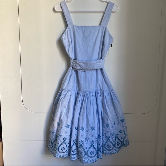 Draper James Embroidered Belted Dress 4 - Picture 4 of 12